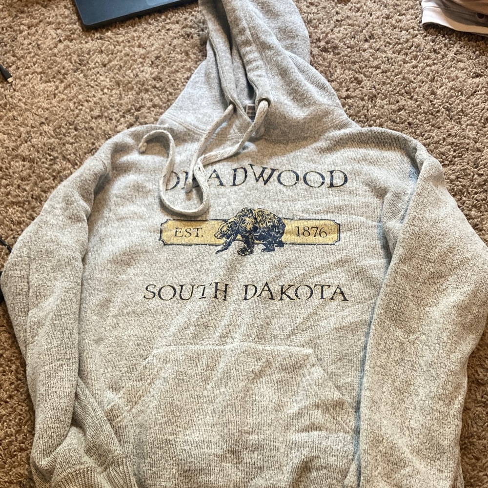 Gray Deadwood South Dakota Hoodie